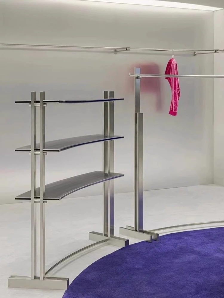 Clothing store display rack Stainless steel multi-layer shoe bag display shelf High Quality
Clothing store display rack Stainless steel multi-layer shoe bag display shelf High Quality