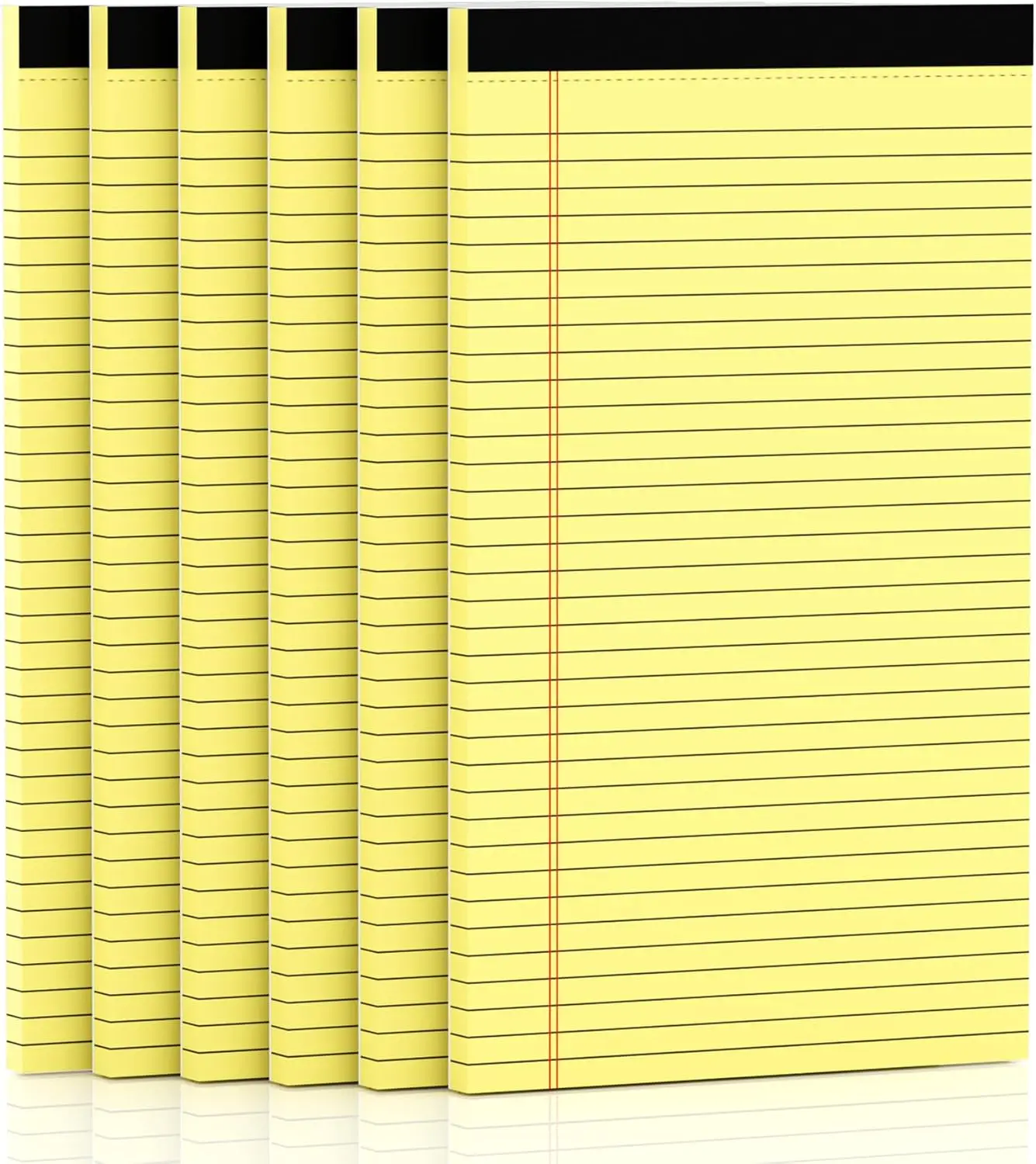 Yellow Legal Pads 8.5 x 14 Note Pads, 6 Pack Wide Ruled Lined Paper with Perforated Sheets for Office School Work
Yellow Legal Pads 8.5 x 14 Note Pads, 6 Pack Wide Ruled Lined Paper with Perforated Sheets for Office School Work