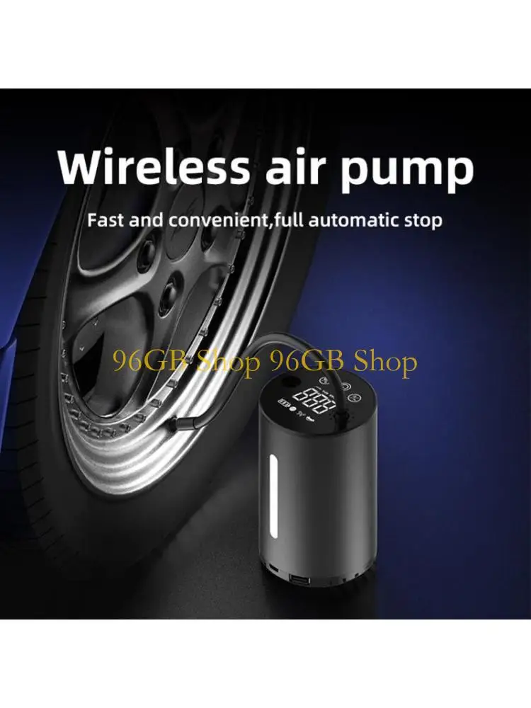 96GB Electric Cordless 150 PSI Rechargeable Pump with Pressure Gauge Wireless Digital LED Light for Smart Display for Car
96GB Electric Cordless 150 PSI Rechargeable Pump with Pressure Gauge Wireless Digital LED Light for Smart Display for Car