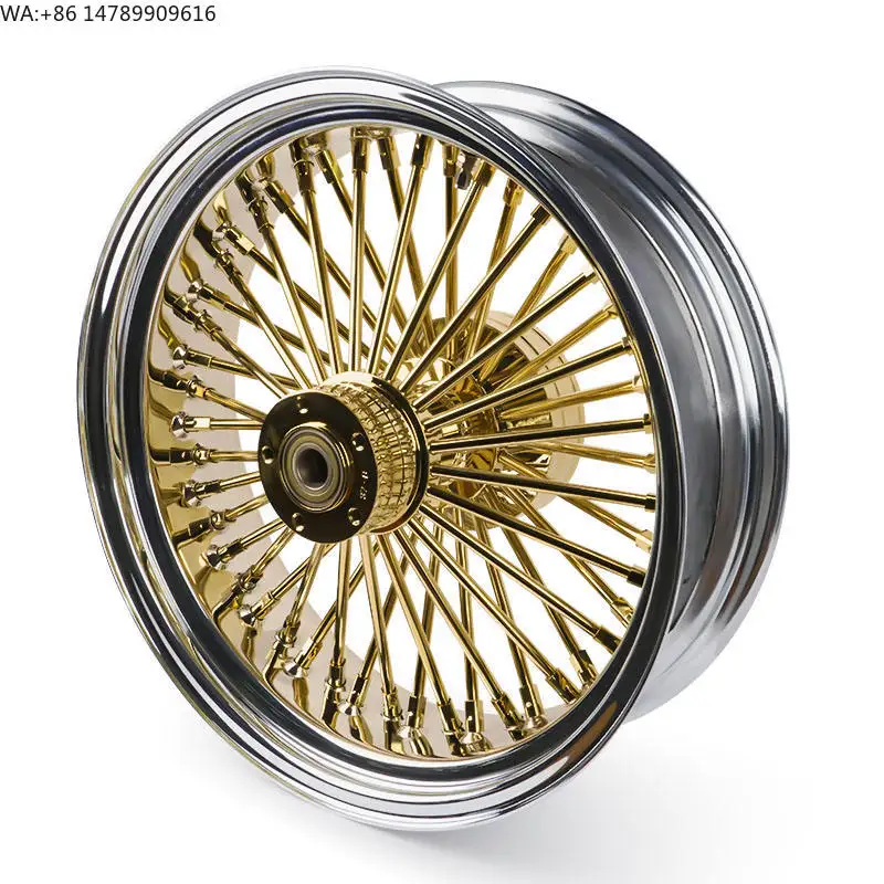 Premium Bespoke Full-size Motorcycle RimsNew Front/Rear Steel Wire Chrome Golden Fat Spoke Motorcycle Wheel For Touring 2009+ St
Premium Bespoke Full-size Motorcycle RimsNew Front/Rear Steel Wire Chrome Golden Fat Spoke Motorcycle Wheel For Touring 2009+ St