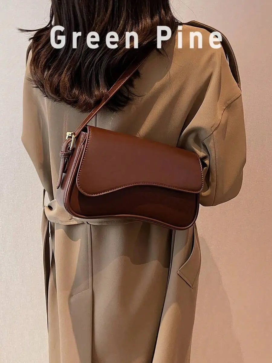 Brown Saddle Shape Shoulder Bag For Women Autumn Casual Style
Brown Saddle Shape Shoulder Bag For Women Autumn Casual Style