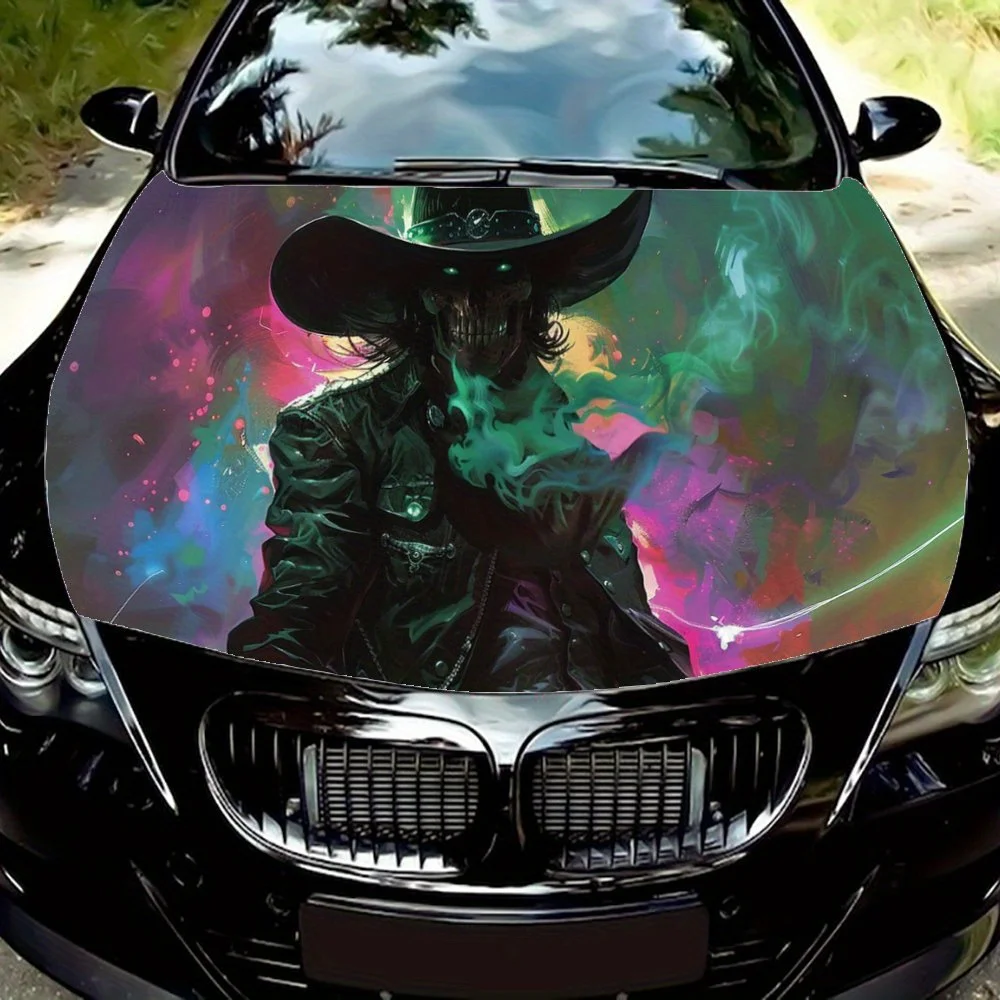 Neon Phantom Cowboy Car Vinyl Wrap, PVC Waterproof Car Hood Sticker, Self-Adhesive Scratch-Resistant Stickers for Engine Cover,
Neon Phantom Cowboy Car Vinyl Wrap, PVC Waterproof Car Hood Sticker, Self-Adhesive Scratch-Resistant Stickers for Engine Cover,
