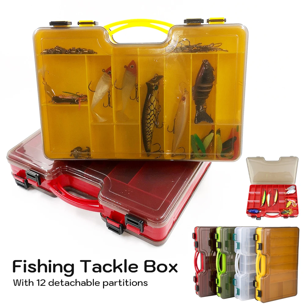 Plastic Fishing Tackle Box Large Capacity Double Layer Fishing Gear Storage Box Bait Lure Holder with Lock Fishing Accessories
Plastic Fishing Tackle Box Large Capacity Double Layer Fishing Gear Storage Box Bait Lure Holder with Lock Fishing Accessories