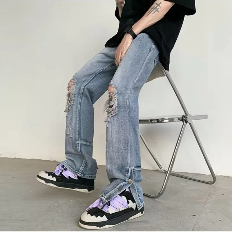 Джинсы мужские шикарные простые в японском стиле, длинная длина с отверстиями, универсальные, популярные, летние, винтажные, винтажные, для колледжа, новинка
Джинсы мужские шикарные простые в японском стиле, длинная длина с отверстиями, универсальные, популярные, летние, винтажные, винтажные, для колледжа, новинка