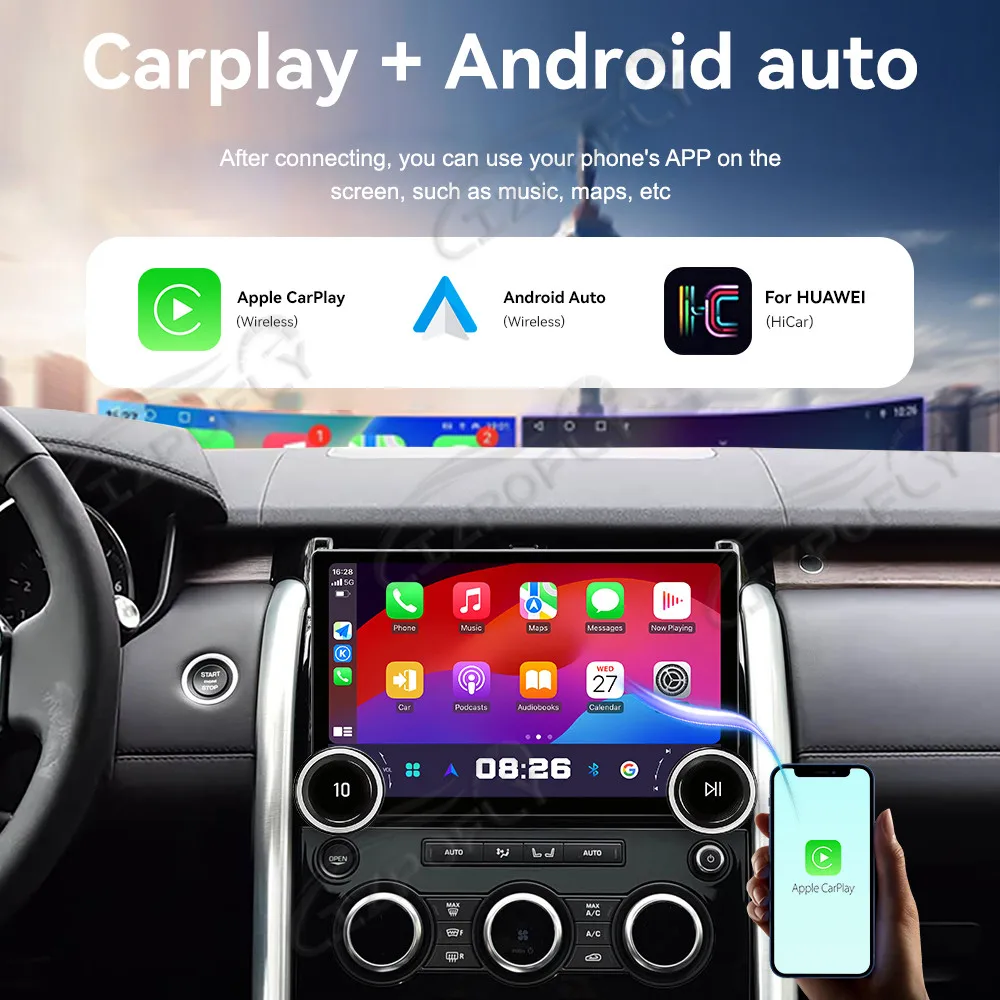Автомагнитола Lizpofly Upgrade 11.5 дюймов для Land Rover Discovery 5 2016–2017 с беспроводным Carplay и Android Auto, сенсорным экраном и GPS-навигацией
Автомагнитола Lizpofly Upgrade 11.5 дюймов для Land Rover Discovery 5 2016–2017 с беспроводным Carplay и Android Auto, сенсорным экраном и GPS-навигацией
