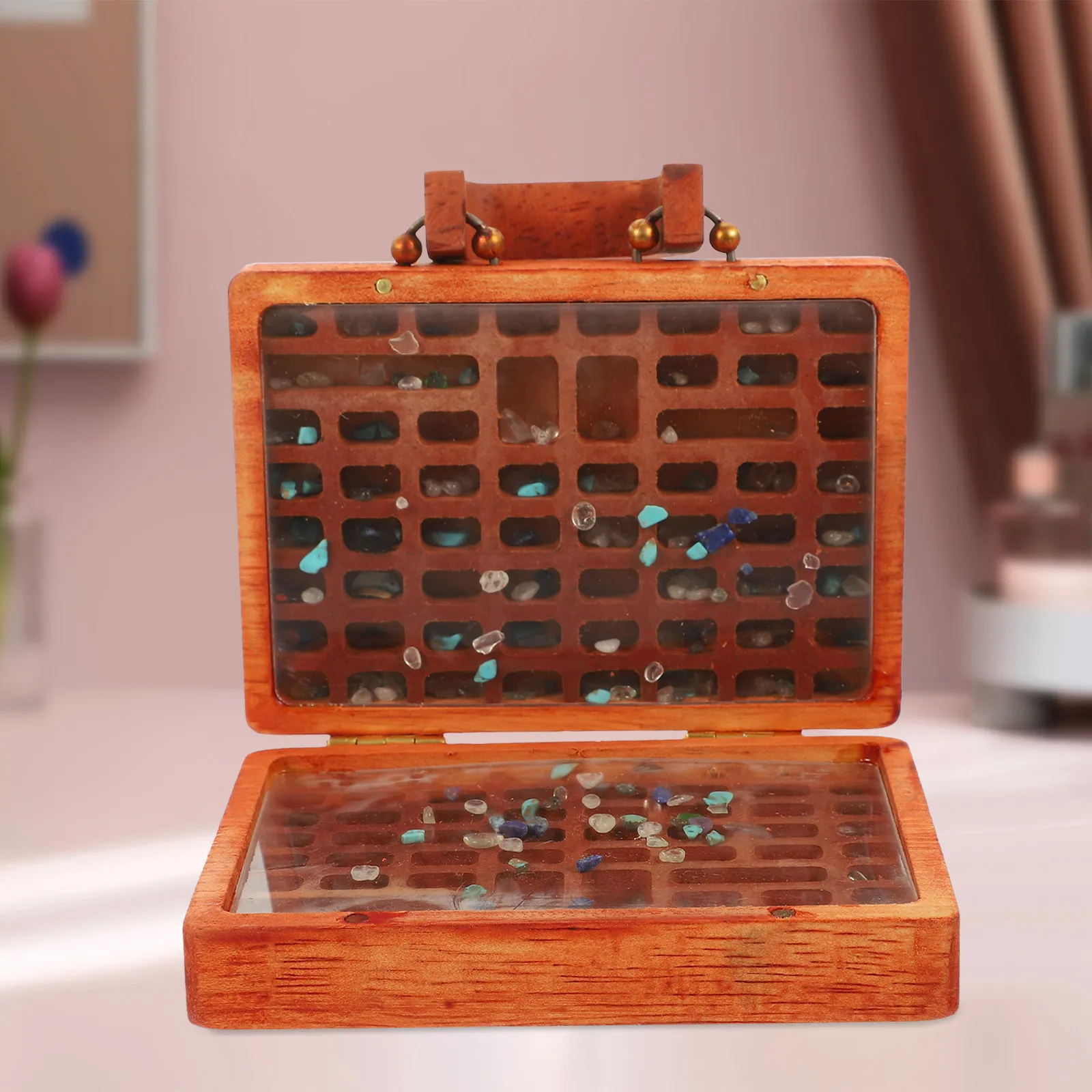 Stone Collection Box Retro Wooden Crystal Storage Box Portable Gemstone Compartment Case Decorative Display Case for Jewelry
Stone Collection Box Retro Wooden Crystal Storage Box Portable Gemstone Compartment Case Decorative Display Case for Jewelry