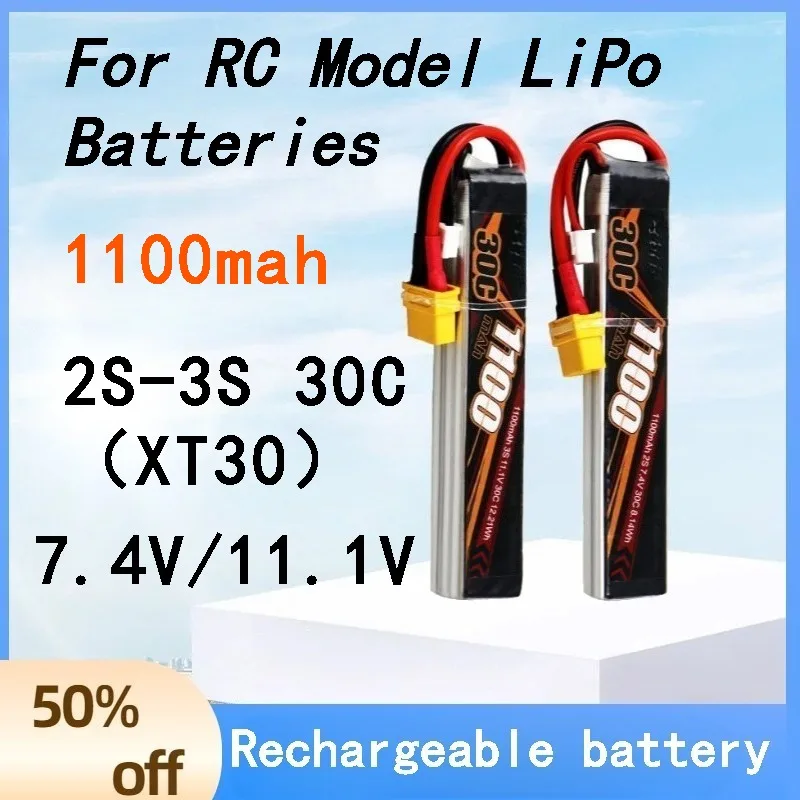 1100mAh 30C XT30 Electric Toy Gun Remote Control Car 7.4V 11.1V Special Lithium Battery for For RC Model LiPo Batteries
1100mAh 30C XT30 Electric Toy Gun Remote Control Car 7.4V 11.1V Special Lithium Battery for For RC Model LiPo Batteries