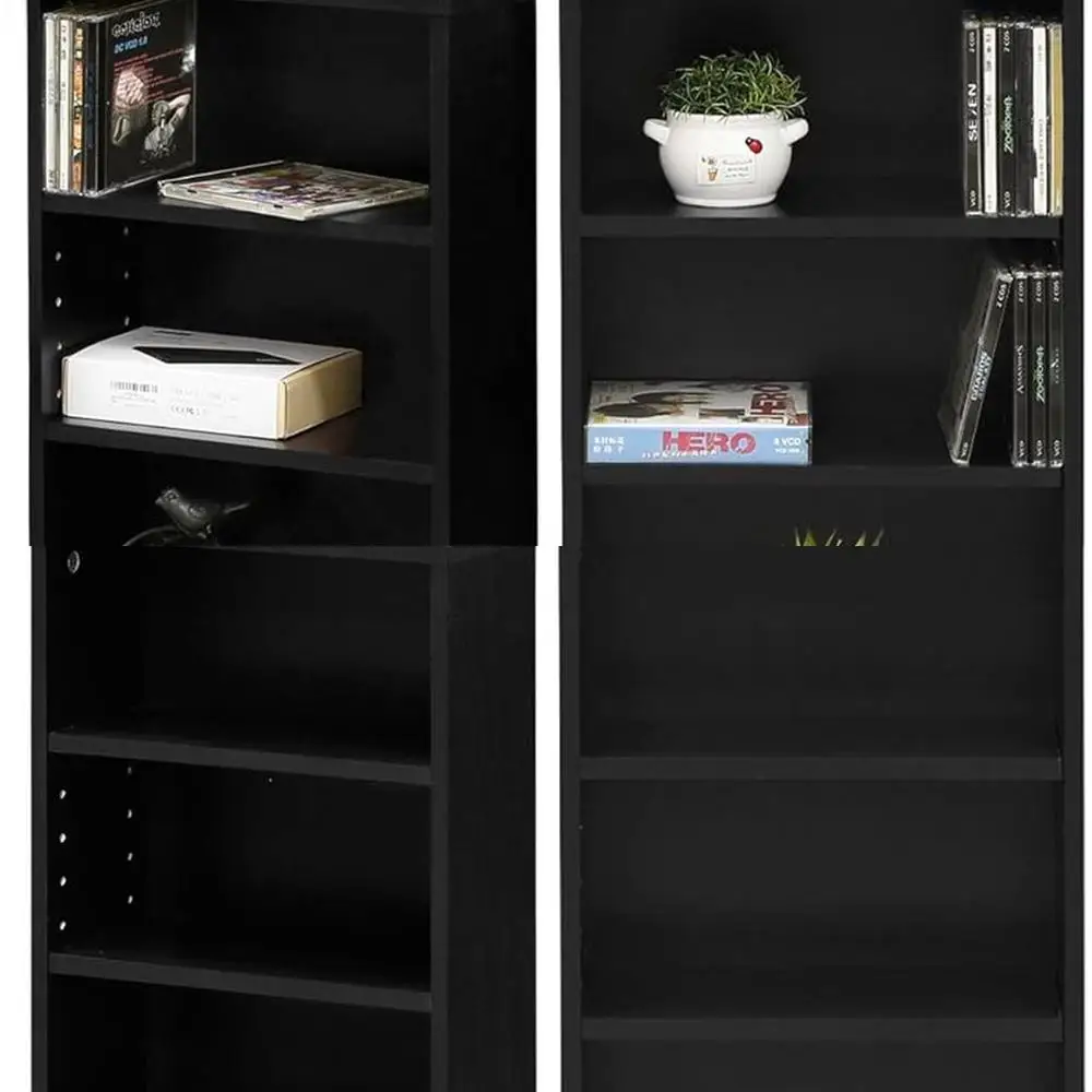 8-уровневая полка для компакт-дисков/DVD для эспрессо, регулируемая полка для хранения медіа для гостиной и офиса
8-уровневая полка для компакт-дисков/DVD для эспрессо, регулируемая полка для хранения медіа для гостиной и офиса