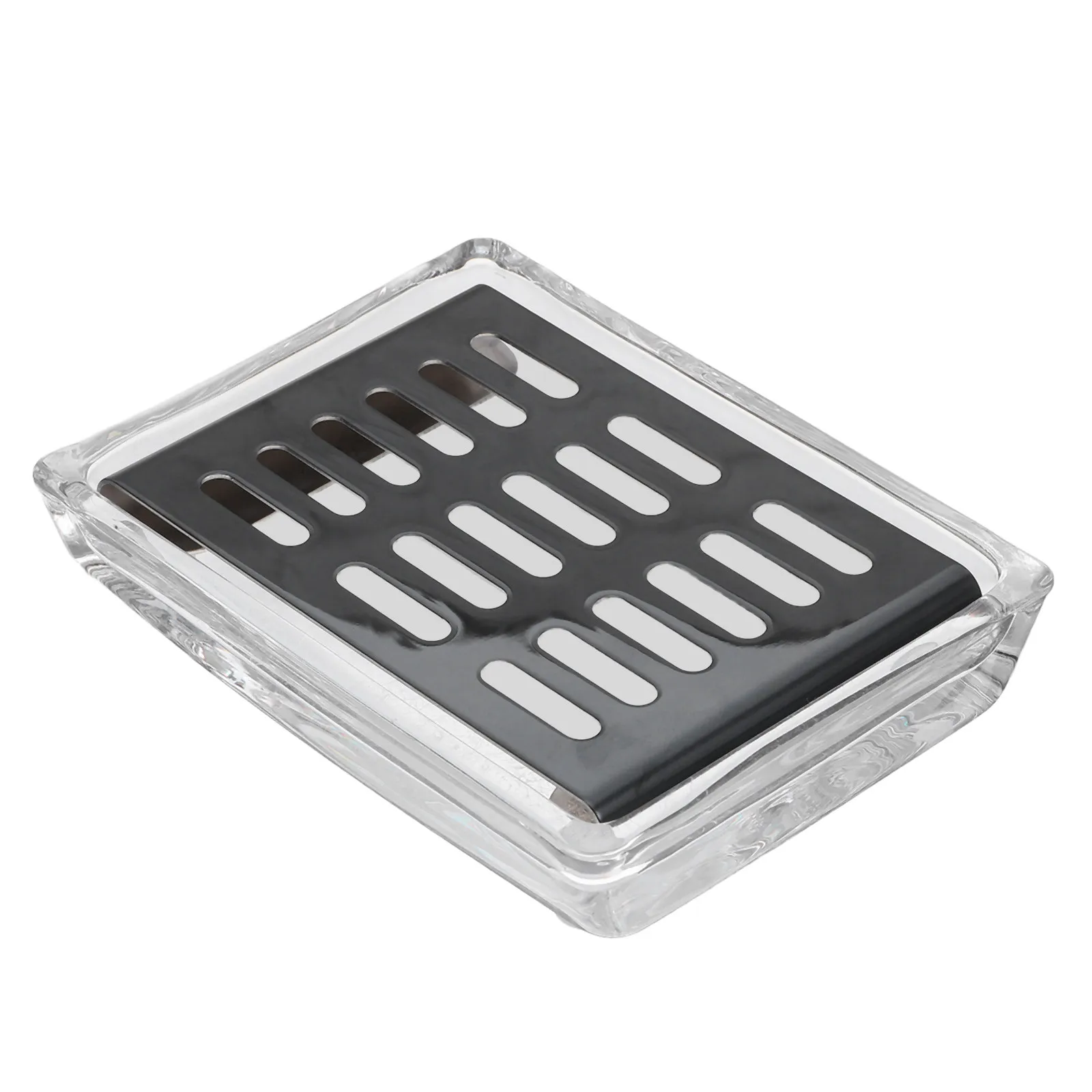 Clear Glass Soap Dish Stainless Steel Tray Open Bottom Drainage Bathroom Shower Kitchen Soap Holder Rack Container
Clear Glass Soap Dish Stainless Steel Tray Open Bottom Drainage Bathroom Shower Kitchen Soap Holder Rack Container