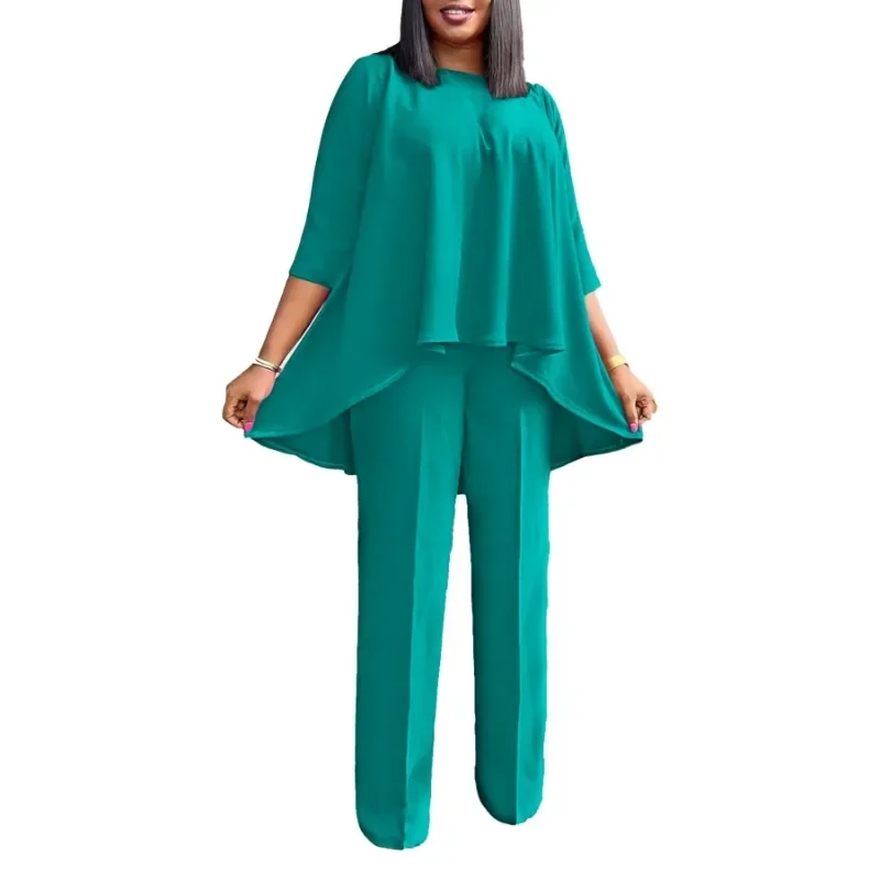 Women 2 Pieces Pants Sets Blouse Loose O Neck Full Sleeve & Wide Leg Trousers Fashion Elegant Ladies Outfits Matching Pants Sets
Women 2 Pieces Pants Sets Blouse Loose O Neck Full Sleeve & Wide Leg Trousers Fashion Elegant Ladies Outfits Matching Pants Sets