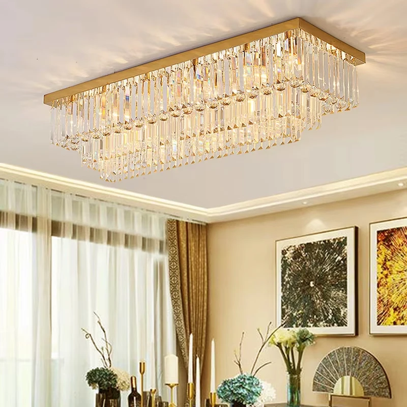 Nordic Restaurant Crystal Ceiling Light Rectangle Villa Hotel Chandelier Crystal Lamps Luxury Living Room Hall Home Ceiling Lamp
Nordic Restaurant Crystal Ceiling Light Rectangle Villa Hotel Chandelier Crystal Lamps Luxury Living Room Hall Home Ceiling Lamp
