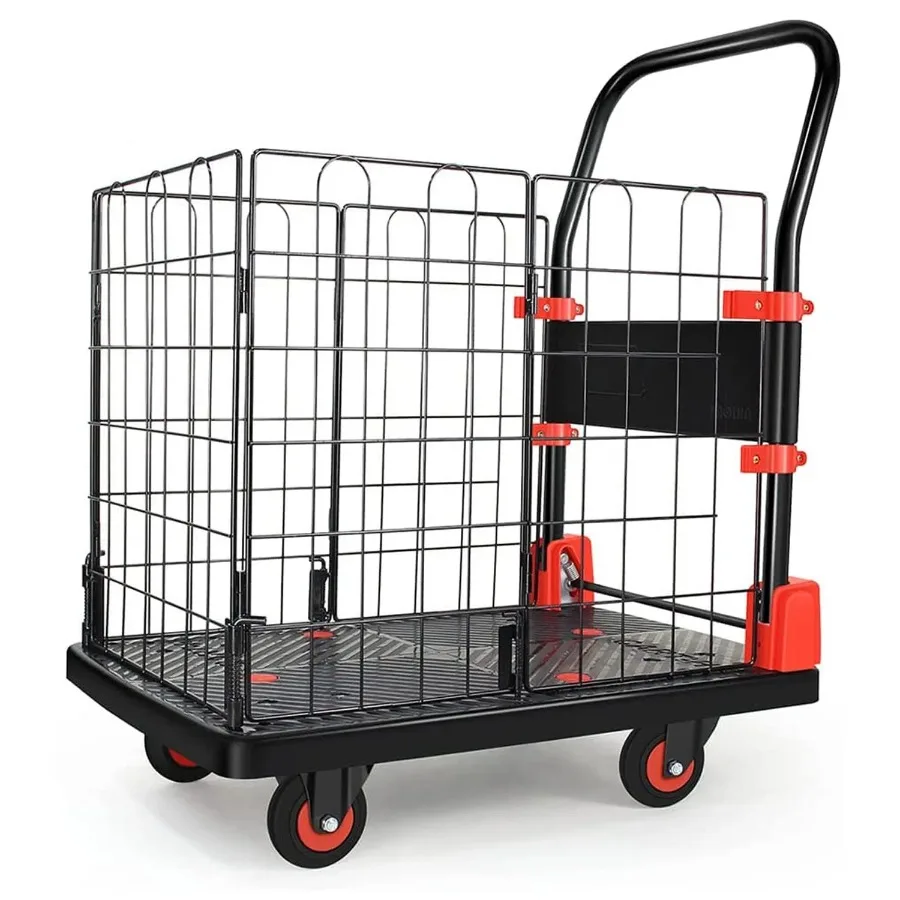 Foldable Platform Push Hand Truck Cart Basket Cage Cart 330 lbs. Weight Capacity
Foldable Platform Push Hand Truck Cart Basket Cage Cart 330 lbs. Weight Capacity