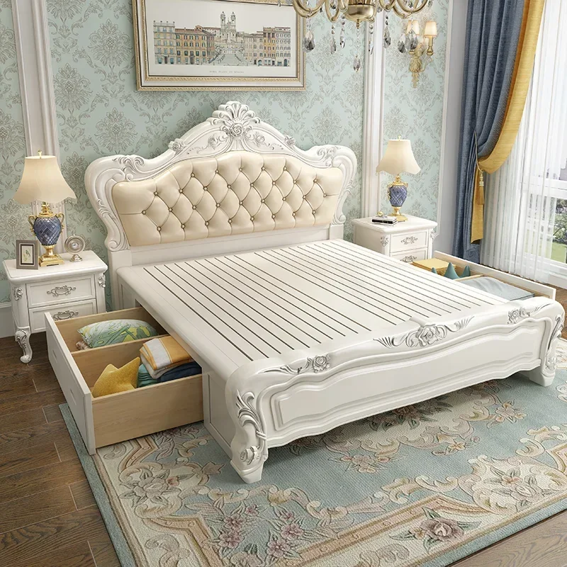 Bedroom Double Wood Bed Frame Elegant Lazy European Full Luxury Storage Bed Frame Queen Size Lazy Beliche Living Room Furniture
Bedroom Double Wood Bed Frame Elegant Lazy European Full Luxury Storage Bed Frame Queen Size Lazy Beliche Living Room Furniture