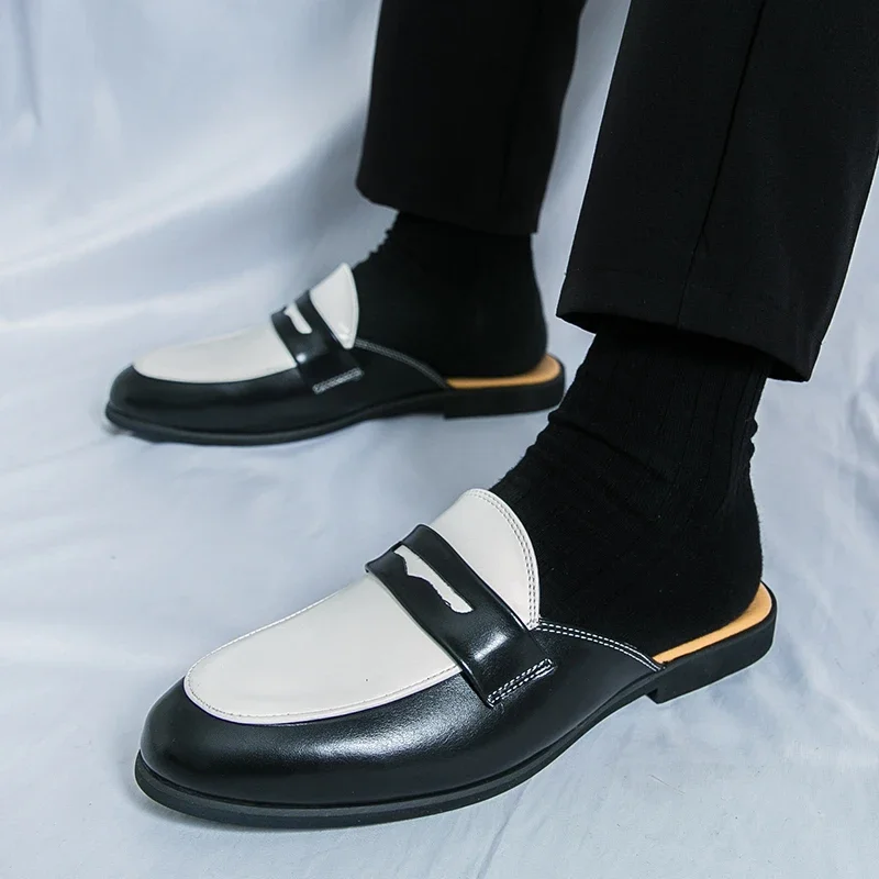 Luxury Brand Slippers Men Casual Shoes Slip-on Fashion Platform Half Loafers Men Lightweight Leather Sandals Plus Size 46 Hombre
Luxury Brand Slippers Men Casual Shoes Slip-on Fashion Platform Half Loafers Men Lightweight Leather Sandals Plus Size 46 Hombre