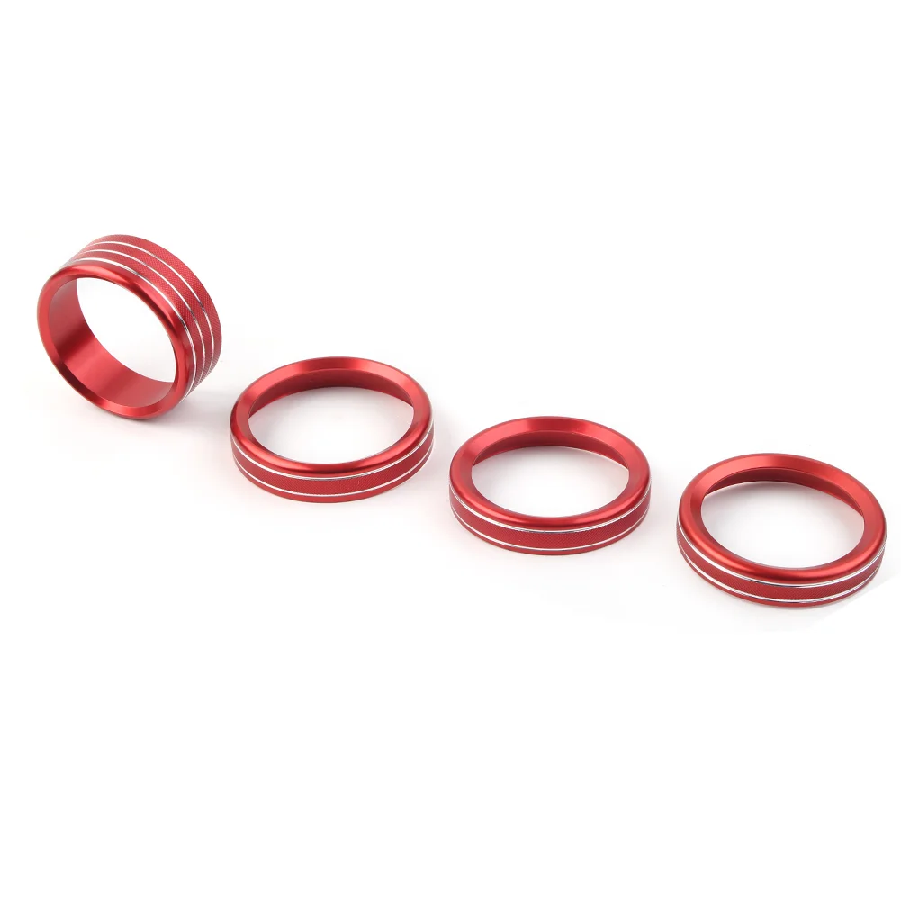 4Pcs Car Air Conditioner Switch Knob Ring Cover Decoration Trim For Jeep Wrangler JL 2018-2021CNC Aluminum
4Pcs Car Air Conditioner Switch Knob Ring Cover Decoration Trim For Jeep Wrangler JL 2018-2021CNC Aluminum