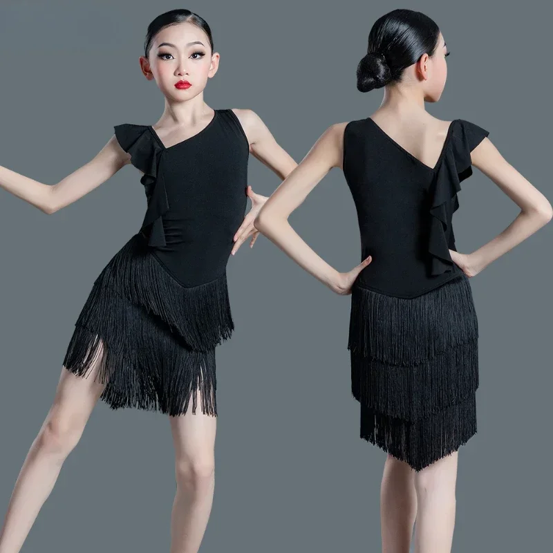 Children Kids Latin Dance Dress for Girls Black Fringe Salsa/Ballroom/Tango/Cha Cha/Rumba/Samba/Latin Dresses Competition Dance
Children Kids Latin Dance Dress for Girls Black Fringe Salsa/Ballroom/Tango/Cha Cha/Rumba/Samba/Latin Dresses Competition Dance