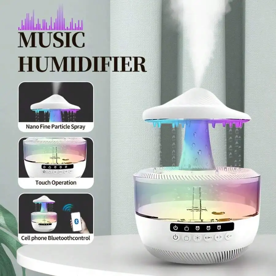 A Seven-Color Mushroom Humidifier, Which Can Be Added With Essential Oil Aromatherapy, Remote Control, Ultra-Quiet, 350ML Large-
A Seven-Color Mushroom Humidifier, Which Can Be Added With Essential Oil Aromatherapy, Remote Control, Ultra-Quiet, 350ML Large-