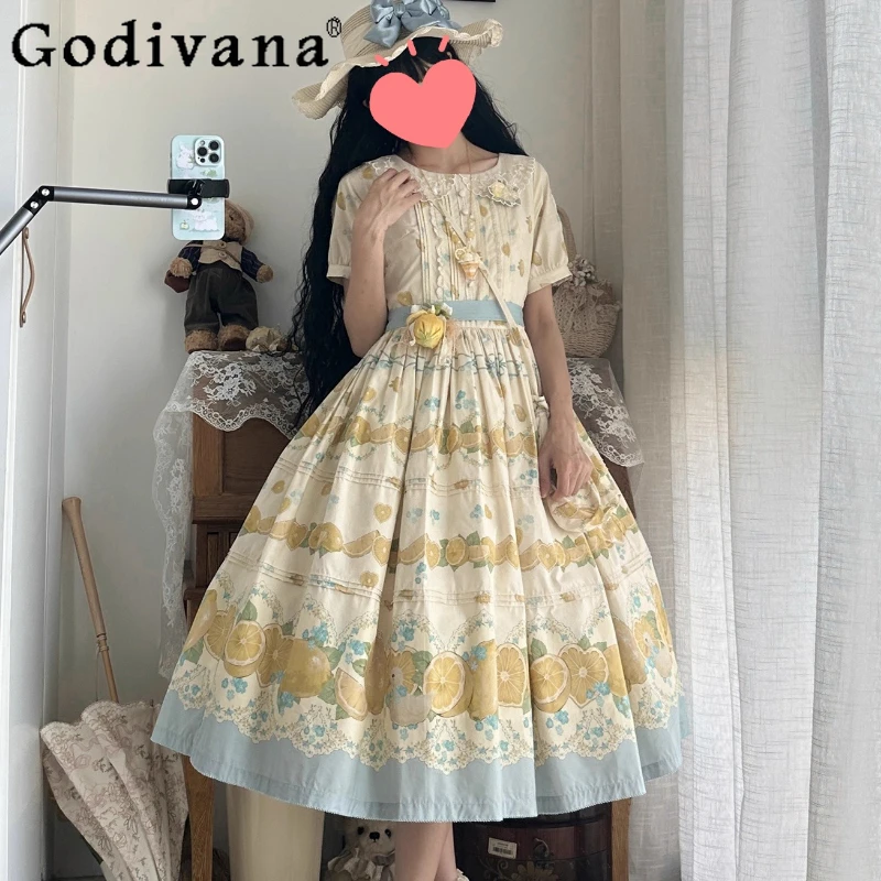 Japanese Lolita Large Size Dress Op Girls Sweet Cute Printed Doll Collar Short Sleeve Dress Y2k Mori Girl Cla Princess Dresses
Japanese Lolita Large Size Dress Op Girls Sweet Cute Printed Doll Collar Short Sleeve Dress Y2k Mori Girl Cla Princess Dresses