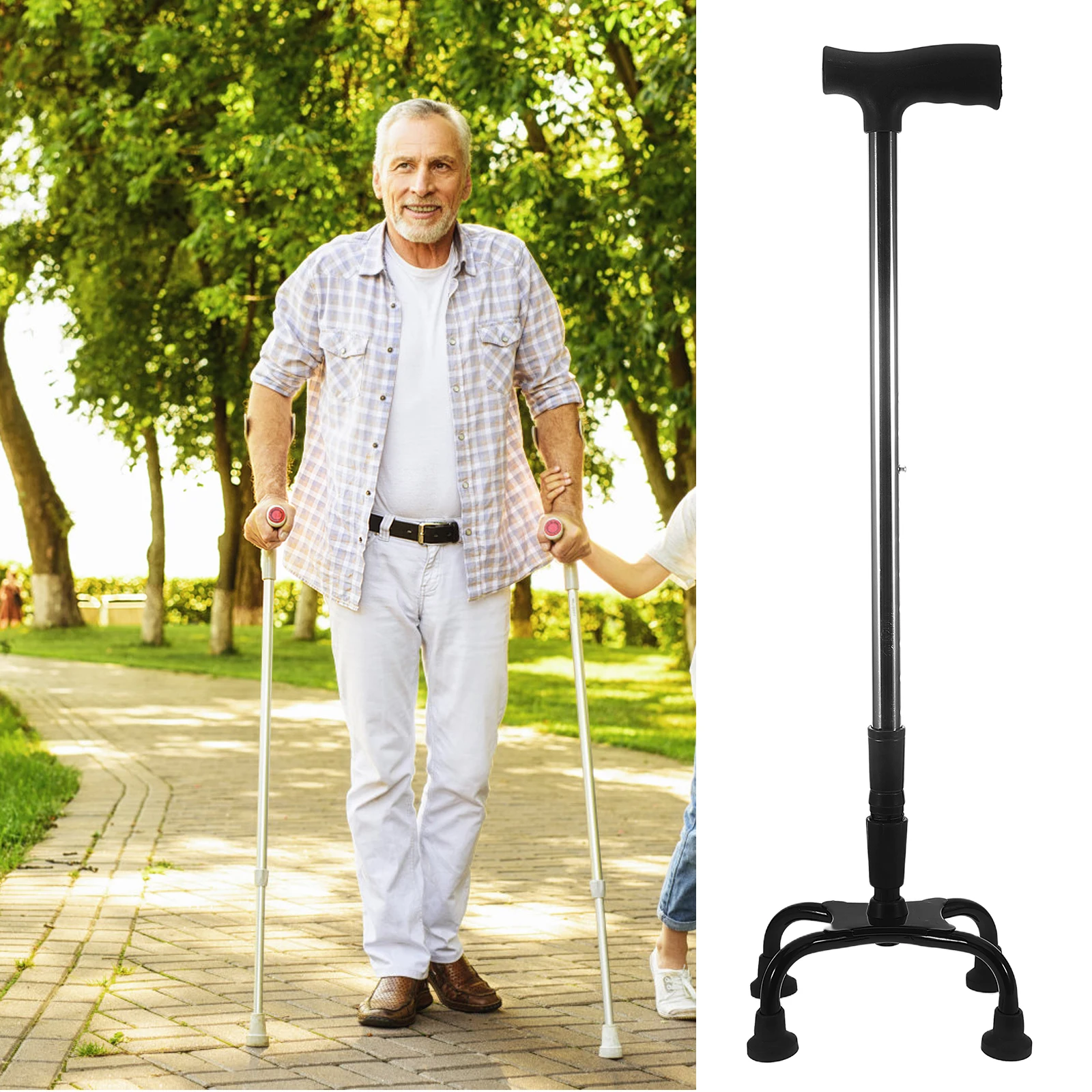 Folding Cane Four-legged Walking Stick Portable Cane Travel Cane For Elderly Disabled Men Women Travel Hiking Outdoor Activities
Folding Cane Four-legged Walking Stick Portable Cane Travel Cane For Elderly Disabled Men Women Travel Hiking Outdoor Activities