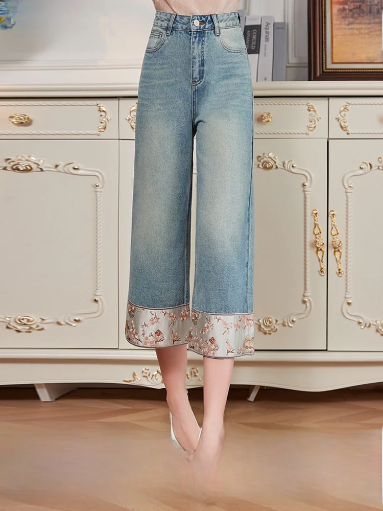 High Waist Embroidered Loose Fit Denim Jeans for Women Vintage Distressed Straight Leg Pants Spring Fashion Ladies' Jeans
High Waist Embroidered Loose Fit Denim Jeans for Women Vintage Distressed Straight Leg Pants Spring Fashion Ladies' Jeans
