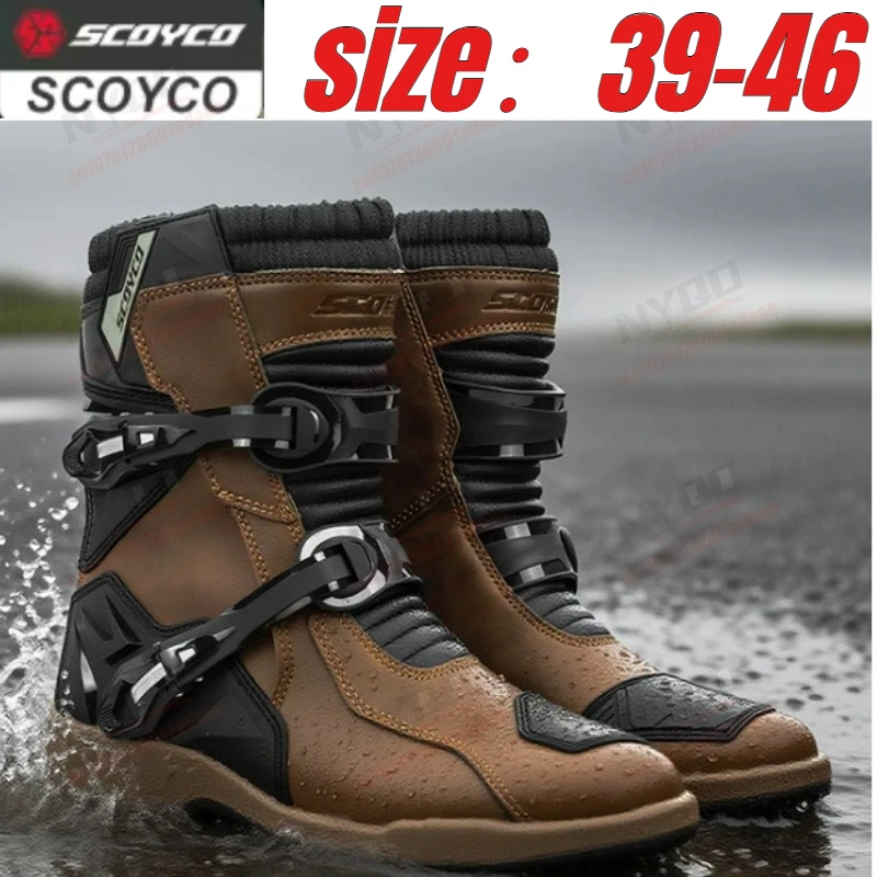 SCOYCO High Motorcycle Protective Boots Waterproof TPU Leather Anti-slip Motorbike Touring Racing Riding Shoes Botas Moto
SCOYCO High Motorcycle Protective Boots Waterproof TPU Leather Anti-slip Motorbike Touring Racing Riding Shoes Botas Moto