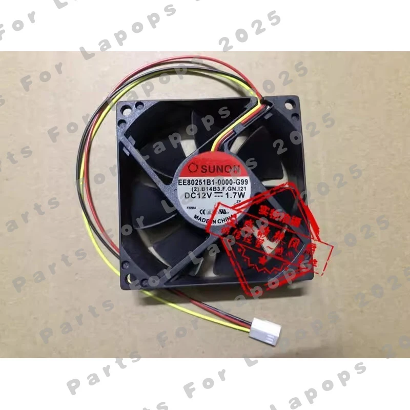 u For SUNON EE80251B1-0000-G99 8025 12V 1.7W 8CM 3-Pin Inverter Cooling Fan 1pcs
u For SUNON EE80251B1-0000-G99 8025 12V 1.7W 8CM 3-Pin Inverter Cooling Fan 1pcs