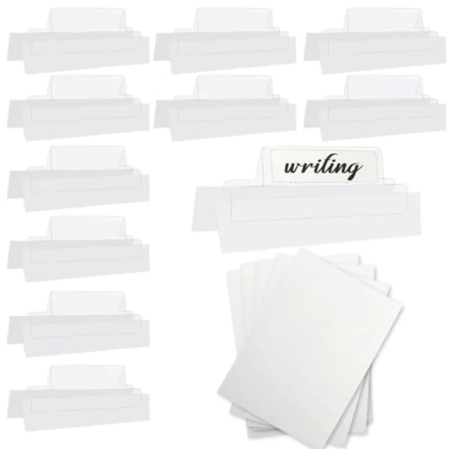 100 Pieces 2 Inch Insertable Self-Adhesive Tabs with Printable Inserts and File Folder Labels - Clear Planner Tabs for Book Pag
100 Pieces 2 Inch Insertable Self-Adhesive Tabs with Printable Inserts and File Folder Labels - Clear Planner Tabs for Book Pag