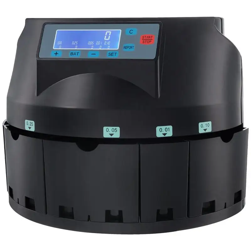 USD Coin Counter & Coin Sorters with LCD Display, Coin Sorter Machine for USD Coin 1¢ 5¢ 10¢ 25¢ $1, Sorts up to 300 Coins/min, Change Counter Holds 2000 Coins Included 5 Coin Bins & 5 Tubes
USD Coin Counter & Coin Sorters with LCD Display, Coin Sorter Machine for USD Coin 1¢ 5¢ 10¢ 25¢ $1, Sorts up to 300 Coins/min, Change Counter Holds 2000 Coins Included 5 Coin Bins & 5 Tubes