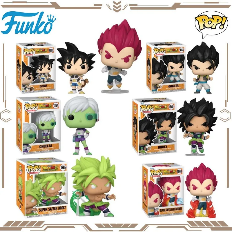 Funko POP Original Dragon Ball Super Goku Vegeta Gogeta Broly Cheelai Action Figure Toys for Boys Girls Gift Collectible Model 
Funko POP Original Dragon Ball Super Goku Vegeta Gogeta Broly Cheelai Action Figure Toys for Boys Girls Gift Collectible Model