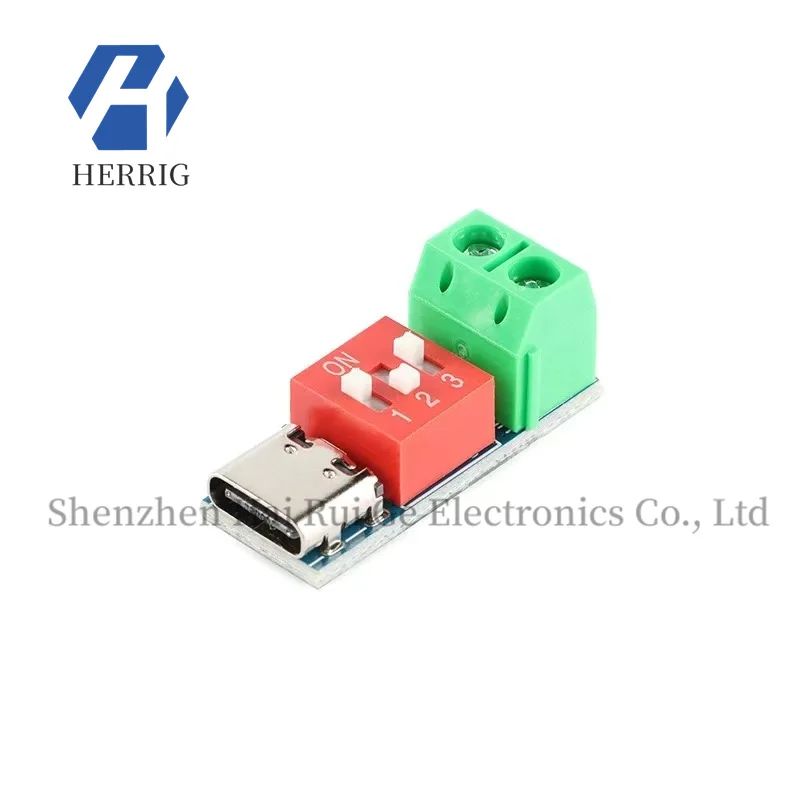 Original PDSink PD Decoy Device QC PD Fast Charging Test Board with adjustable voltage from 5V to 20V via a switch
Original PDSink PD Decoy Device QC PD Fast Charging Test Board with adjustable voltage from 5V to 20V via a switch