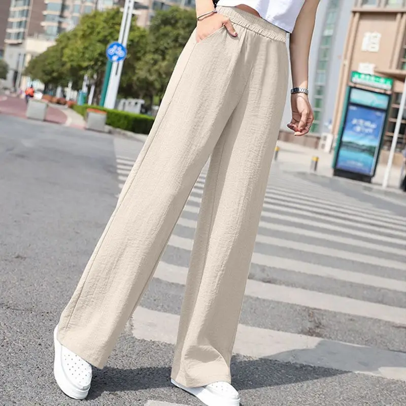 High Waist Wide Leg Pants Women New Arrival 2023 Vintage Style Solid Color Loose Cotton Linen Female Pants
High Waist Wide Leg Pants Women New Arrival 2023 Vintage Style Solid Color Loose Cotton Linen Female Pants