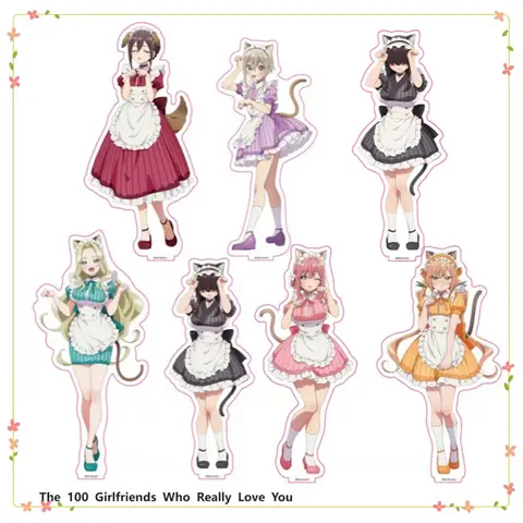 New Anime The 100 Girlfriends Who Really Love You Hakari Nano Eiai DoubleInsertion Acrylic Stand Desktop Decor Gifts15cmKeychain
