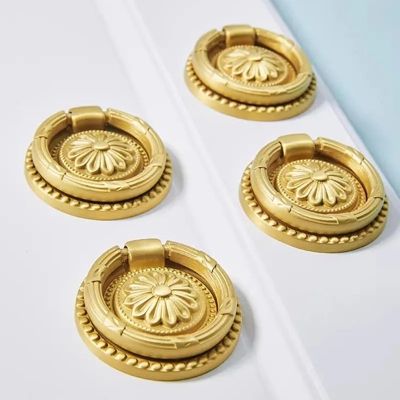 Golden anti-collision pull Ring Drawer Handle Kitchen Cabinet Handles Cupboard Door Pulls Brass Retro Furniture Hardware
Golden anti-collision pull Ring Drawer Handle Kitchen Cabinet Handles Cupboard Door Pulls Brass Retro Furniture Hardware