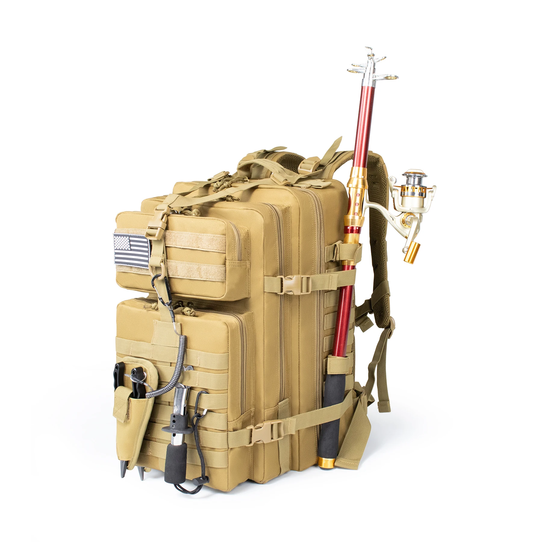 45L Fishing Bags Multi-functional Backpack Outdoor Sports Large Capacity Rod Fishing Tackle Bag
45L Fishing Bags Multi-functional Backpack Outdoor Sports Large Capacity Rod Fishing Tackle Bag