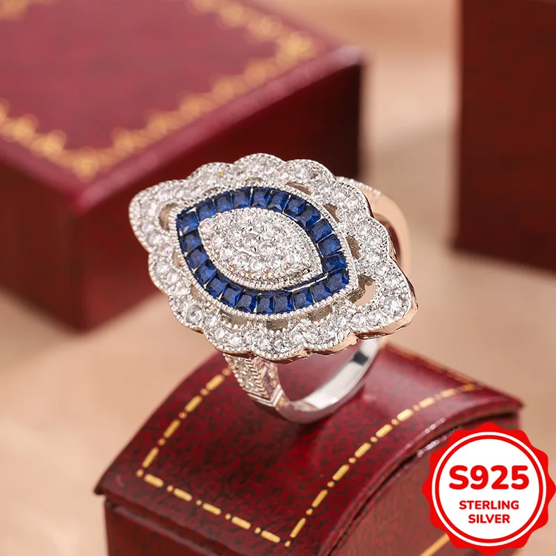 Classic Fashion Authentic S925 Silver Luxury Topaz Marquise Women's Ring Light Luxury Personality
Classic Fashion Authentic S925 Silver Luxury Topaz Marquise Women's Ring Light Luxury Personality