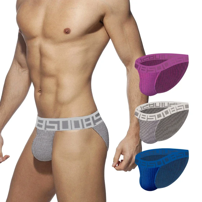 Modal Threaded Men's Breathable Briefs with U Bulge Pouch Sport Underwear Solid Color Lingerie Thongs Cotton Briefs
Modal Threaded Men's Breathable Briefs with U Bulge Pouch Sport Underwear Solid Color Lingerie Thongs Cotton Briefs