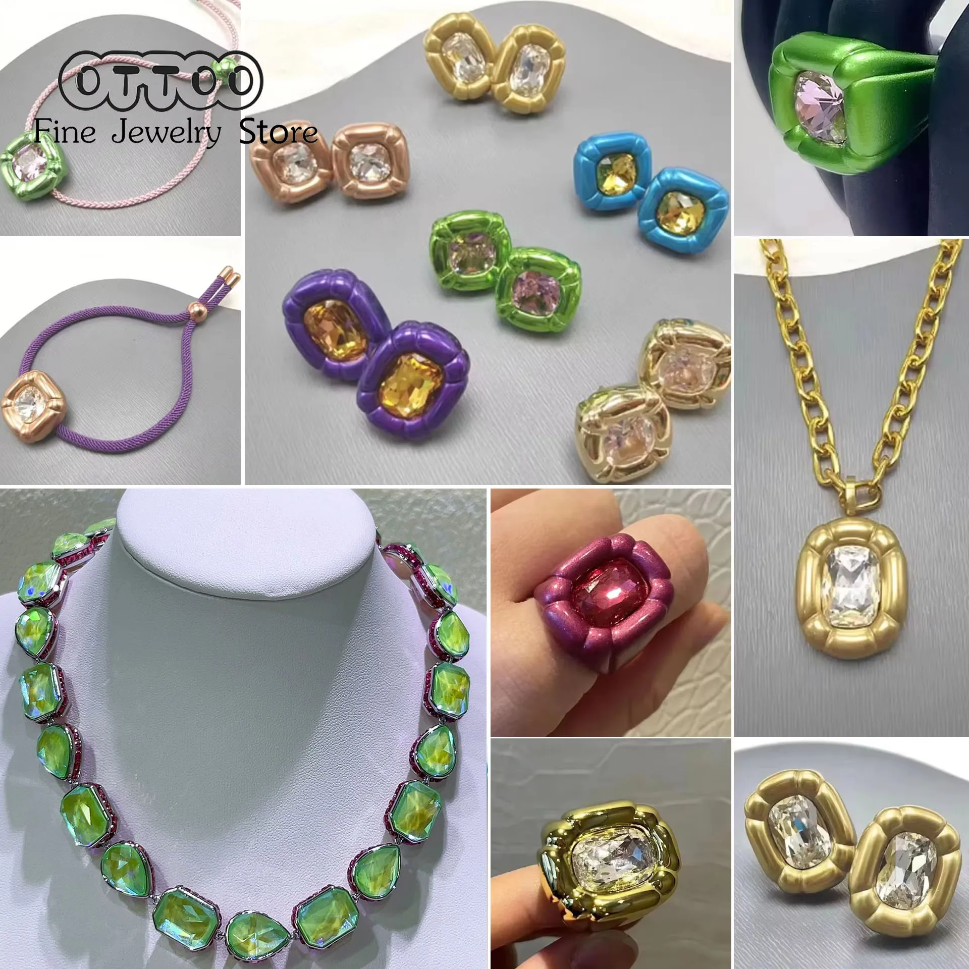 Charms New Original 2025 Fine Jewelry Set Crystals Cushion Cut Necklace Bracelet Earring Ring Luxury Gifts for Women
Charms New Original 2025 Fine Jewelry Set Crystals Cushion Cut Necklace Bracelet Earring Ring Luxury Gifts for Women