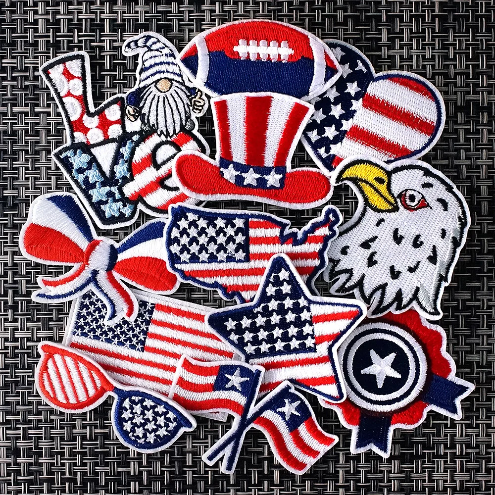 12Pcs/Lot America USA Iron on Patches Cloth Embroidered Applique Sewing Clothes Apparel Accessories Patch
12Pcs/Lot America USA Iron on Patches Cloth Embroidered Applique Sewing Clothes Apparel Accessories Patch