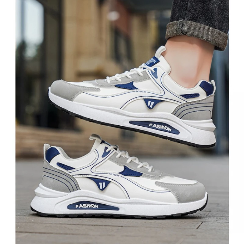 Men's Running Shoes Breathable Mesh Sneakers Fashion White Grey Sport Shoes Casual Walking Footwear Thick Sole Dad Shoes
Men's Running Shoes Breathable Mesh Sneakers Fashion White Grey Sport Shoes Casual Walking Footwear Thick Sole Dad Shoes