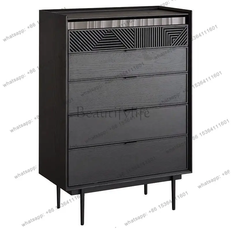 American retro solid wood, living room storage chest of drawers, modern simple bedroom locker
American retro solid wood, living room storage chest of drawers, modern simple bedroom locker