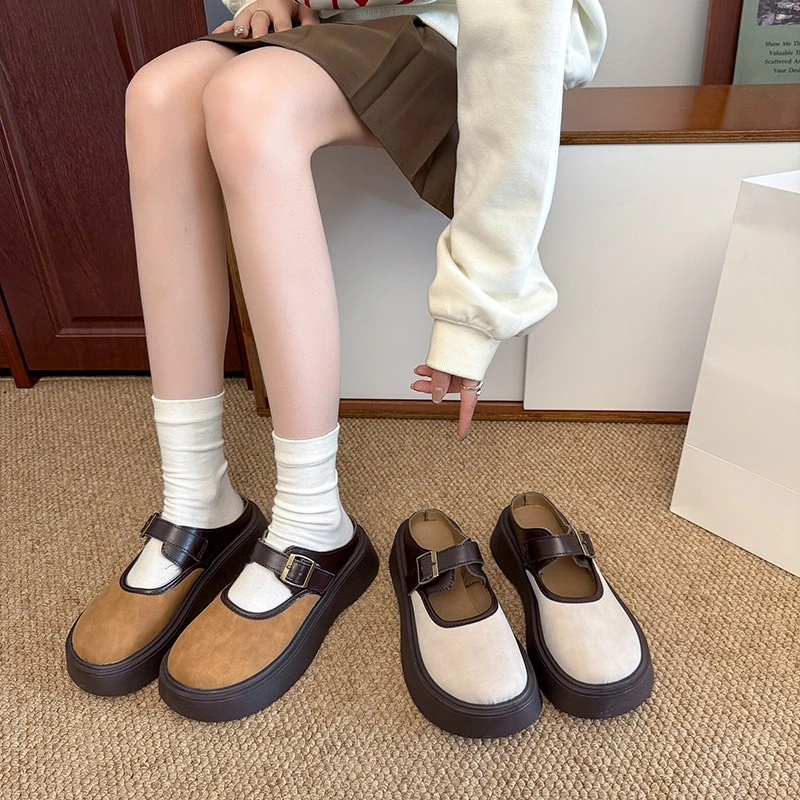 Shoes Woman's Slippers Slides Platform Cover Toe 2025 New Retro Mary Janes Shoes House Platform Slippers Women
Shoes Woman's Slippers Slides Platform Cover Toe 2025 New Retro Mary Janes Shoes House Platform Slippers Women
