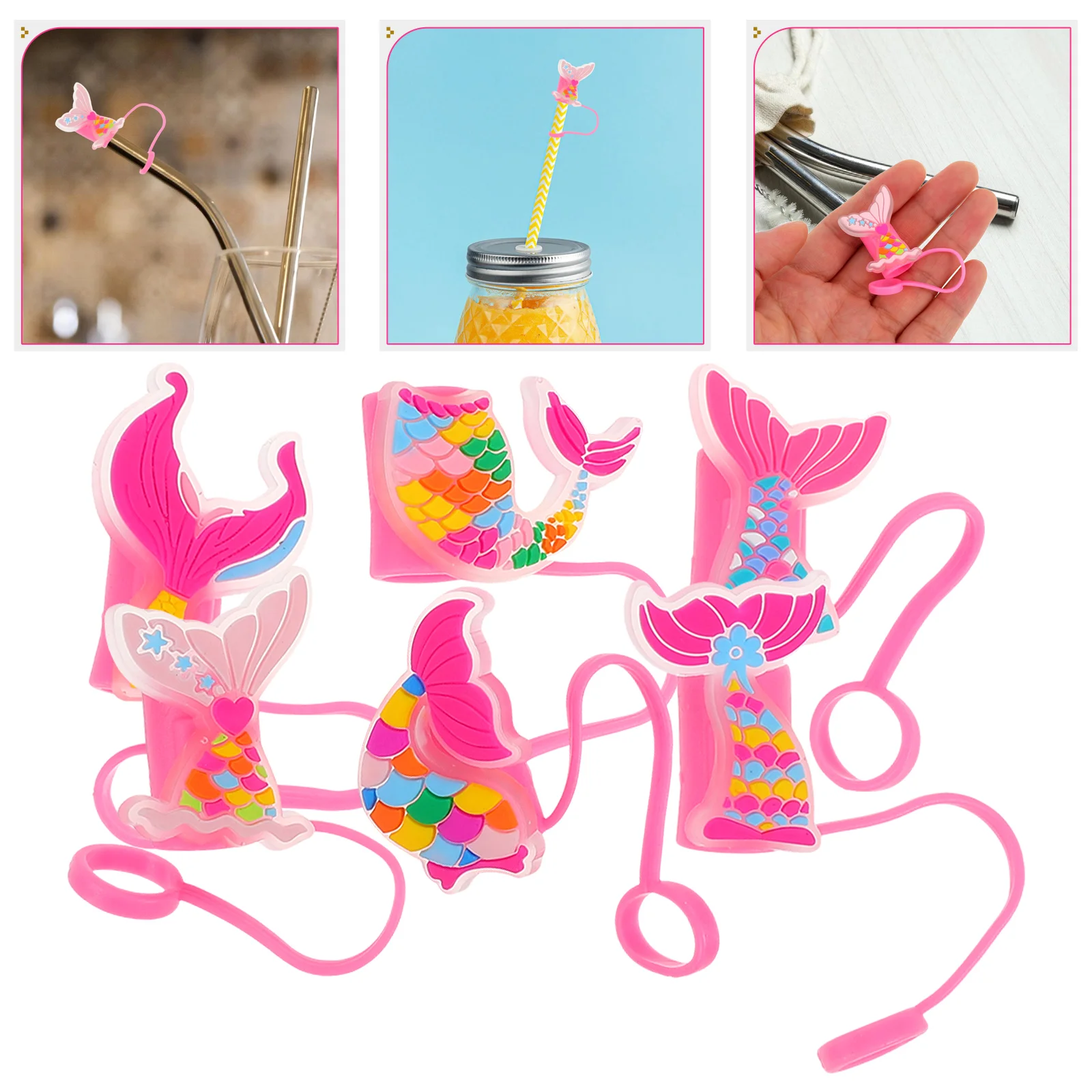 6 Pcs Straw Cap Bling Toppers Drink Tips Cover Drinking Caps Mermaid Protector Animal Cute Ends Party Supplies
6 Pcs Straw Cap Bling Toppers Drink Tips Cover Drinking Caps Mermaid Protector Animal Cute Ends Party Supplies