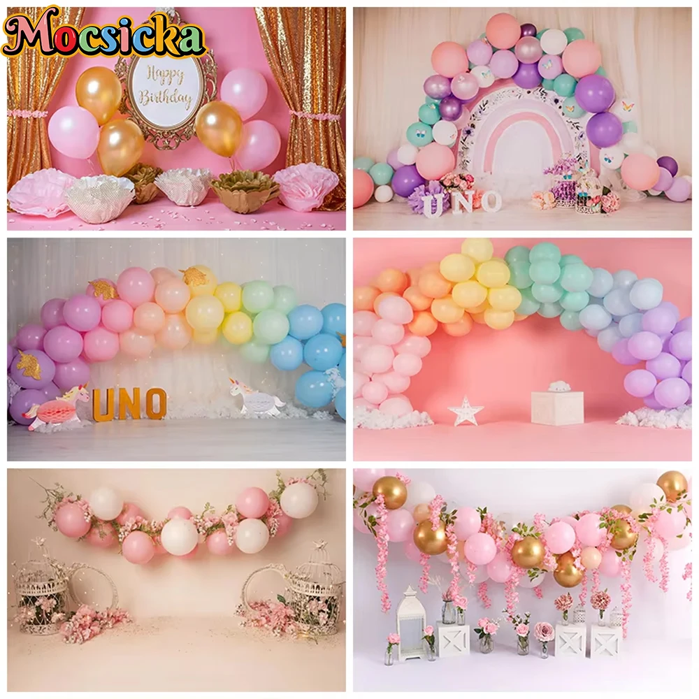 Mocsicka Birthday Balloons Background Shooting Cake Smash Party Decorations Newborn Photography Props Baby Photo Backdrop Banner
Mocsicka Birthday Balloons Background Shooting Cake Smash Party Decorations Newborn Photography Props Baby Photo Backdrop Banner