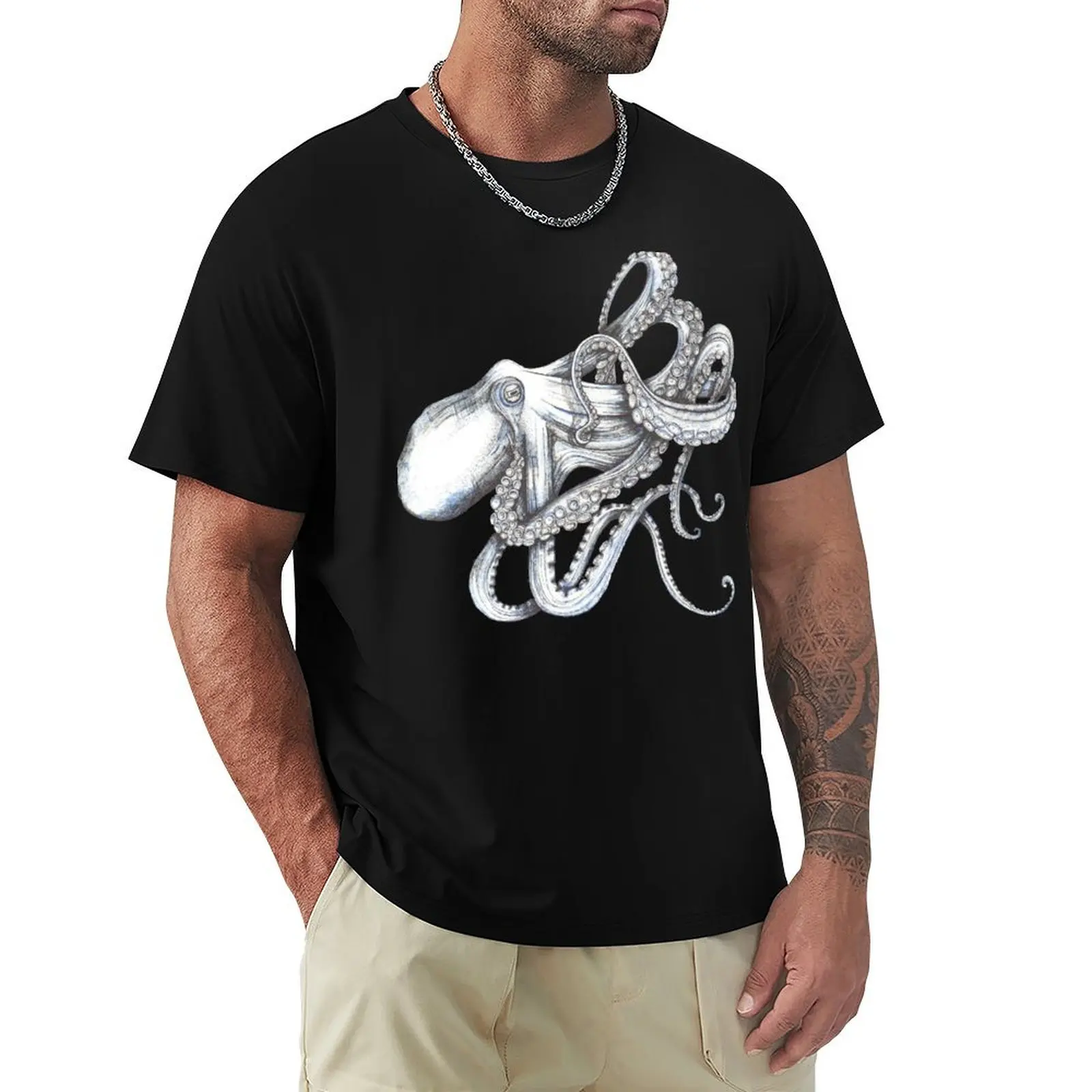 Octopus on blue T-Shirt Casual Pattern Print Tee Shirt
Octopus on blue T-Shirt Casual Pattern Print Tee Shirt