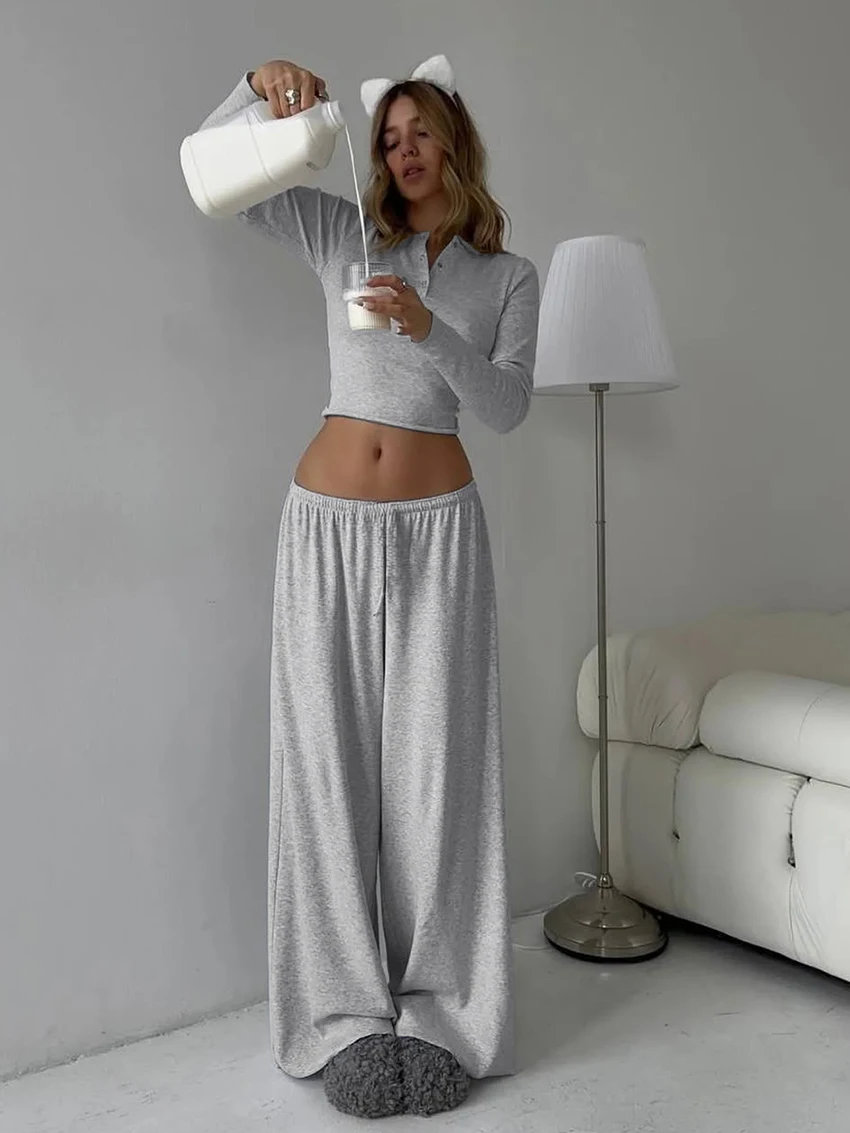 Marthaqiqi Knitted Ladies Pajama Suit Sexy Crop Top Sleepwear Turn-Down Collar Nightgown Long Sleeve Nightwear Pants Nightie Set
Marthaqiqi Knitted Ladies Pajama Suit Sexy Crop Top Sleepwear Turn-Down Collar Nightgown Long Sleeve Nightwear Pants Nightie Set