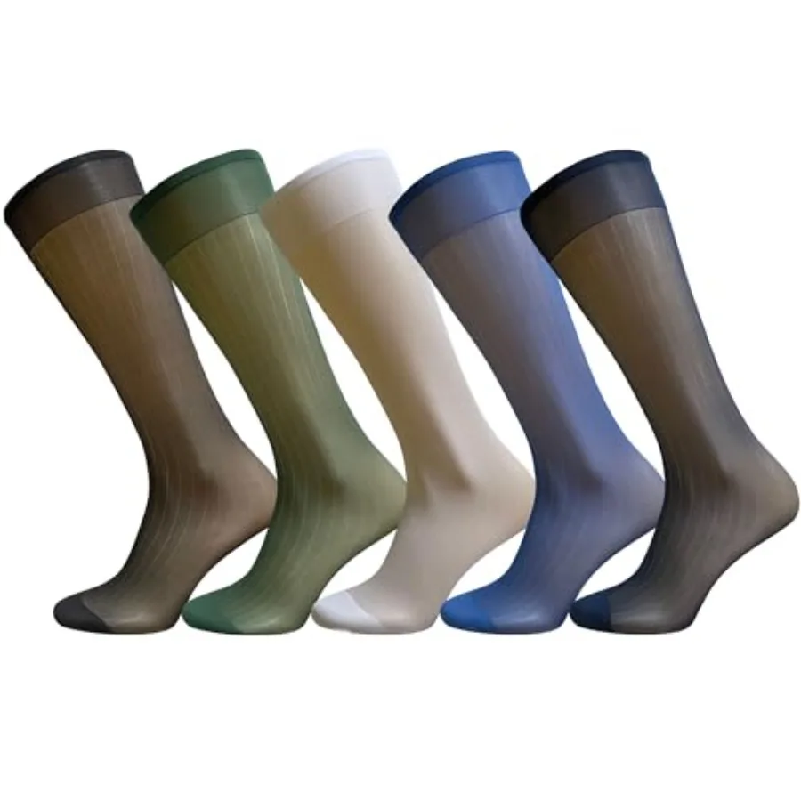 Uaussi 5 Pairs Mens Silk Sheer Socks OTC Ultra Thin Nylon Dress Sock Daily Casual Stockings Work Business Sox
Uaussi 5 Pairs Mens Silk Sheer Socks OTC Ultra Thin Nylon Dress Sock Daily Casual Stockings Work Business Sox