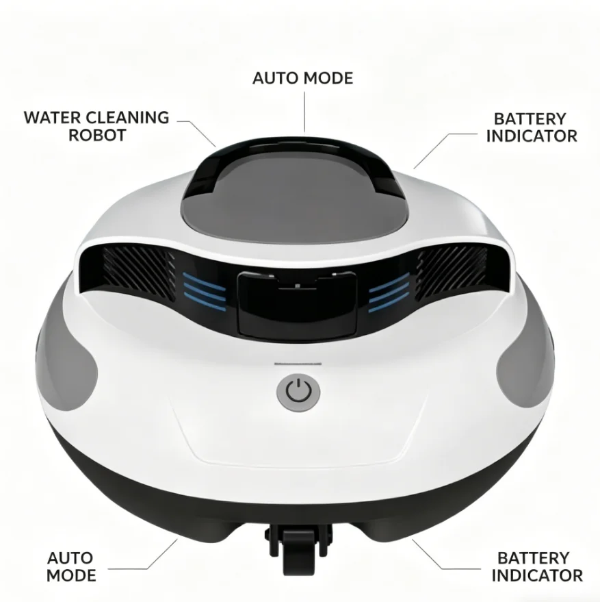 Automatic Pool Cleaner Robot for Small Home Swimming Pools
Automatic Pool Cleaner Robot for Small Home Swimming Pools