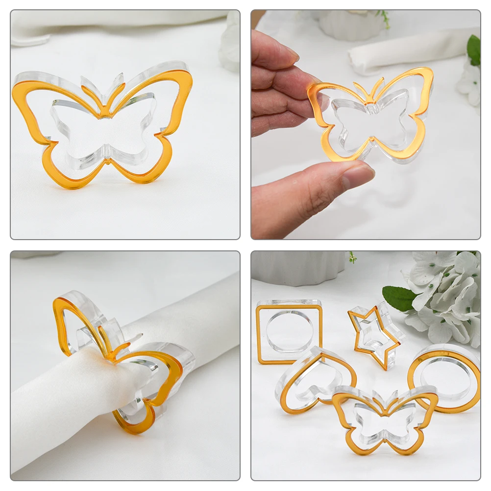 2pcs Napkin Butterfly Shaped Acrylic Transparent Texture Elegant Table Decorations Dinner Table Decoration Dining Experience
2pcs Napkin Butterfly Shaped Acrylic Transparent Texture Elegant Table Decorations Dinner Table Decoration Dining Experience