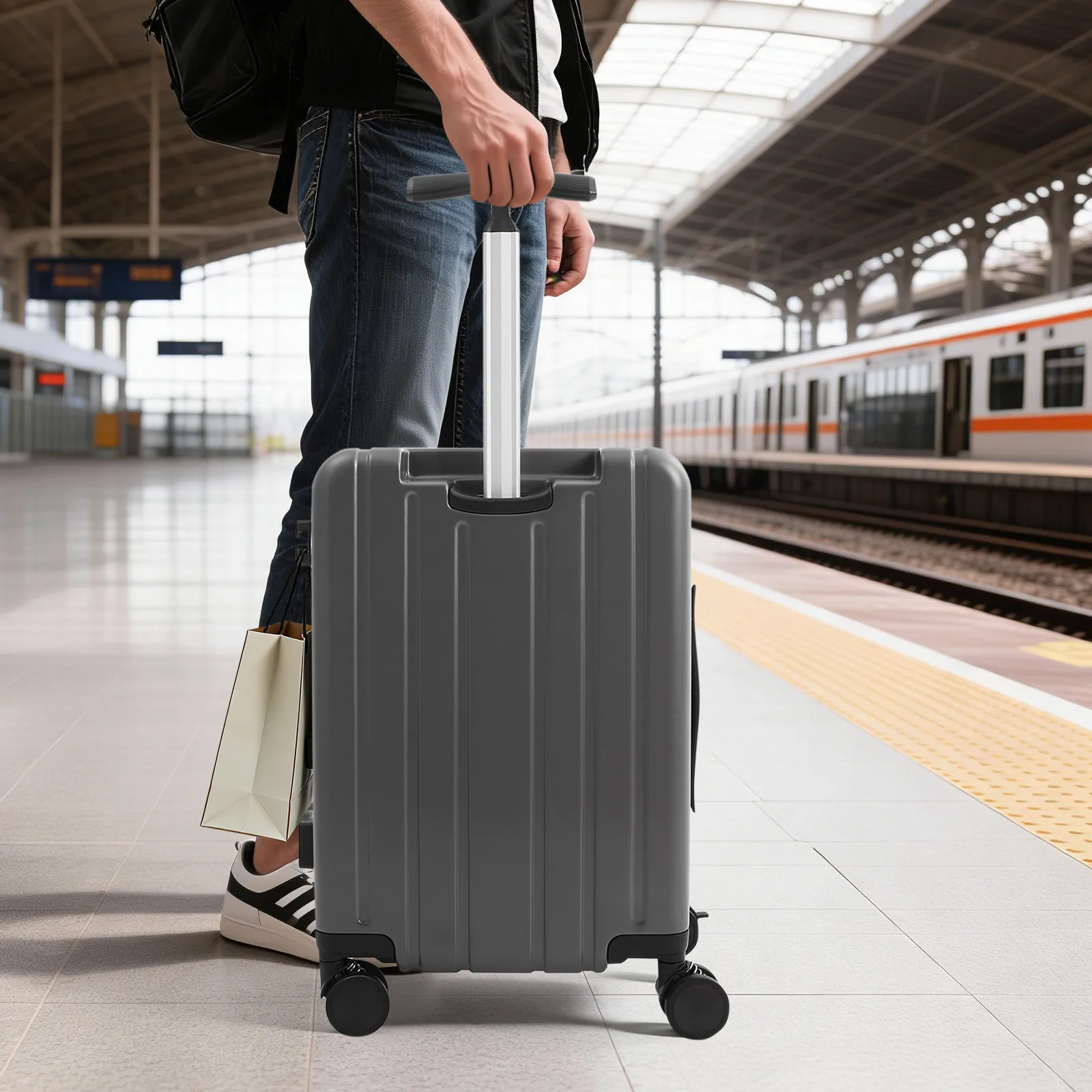 13*10.2*20in 3-Digit Lockable Adjustable Double Handle Carry on Luggage with Wheels & TSA Lock
13*10.2*20in 3-Digit Lockable Adjustable Double Handle Carry on Luggage with Wheels & TSA Lock