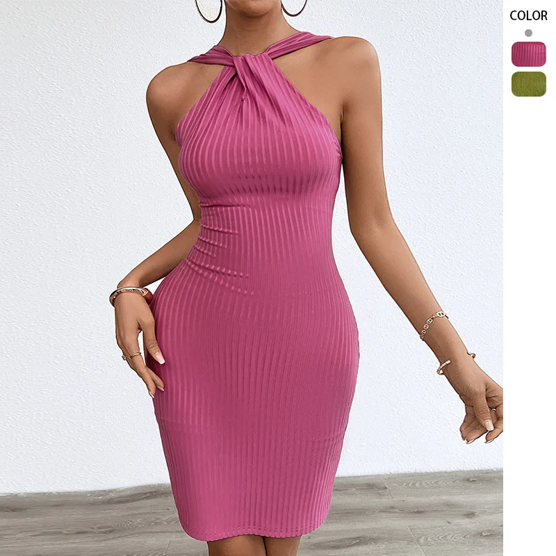 Women's Slim Fit Pleated Sleeveless Temperament Dress Backless Solid Color Summer 2026 Sexy New
Women's Slim Fit Pleated Sleeveless Temperament Dress Backless Solid Color Summer 2026 Sexy New